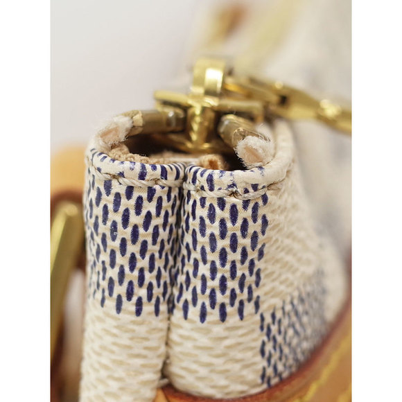 Louis Vuitton Damier Azur Pochette Bosphore Shoulder Bag White - Picture 5 of 9